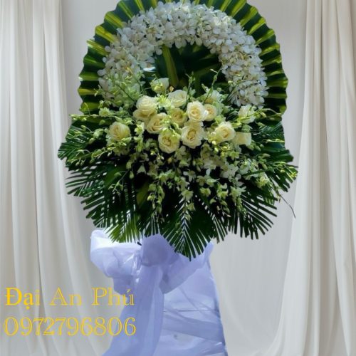 Vòng hoa đám tang giá rẻ #HCB06 ,.Hoa tươi Cần Thơ
