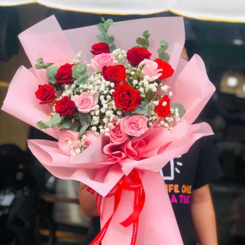 Hoa bó chúc mừng giá rẻ #HB09 ,.tiệm hoa Cần Thơ