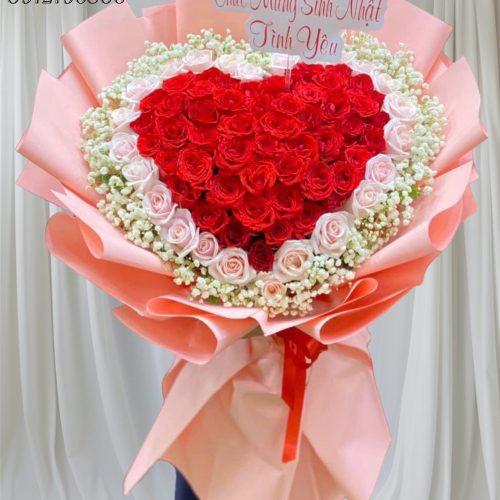 Hoa bó đẹp tặng sinh nhật, hoa Valentine #HB17 ,.tiệm hoa An Khánh Cần Thơ
