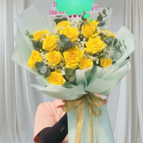 Hoa bó chúc mừng giá rẻ #HB04 ,.Hoa tươi Cần Thơ